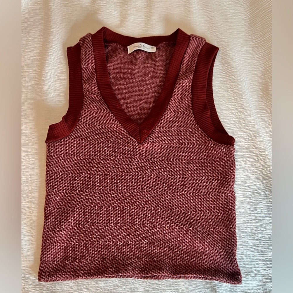 rebellious dreamer burgundy knit tank top